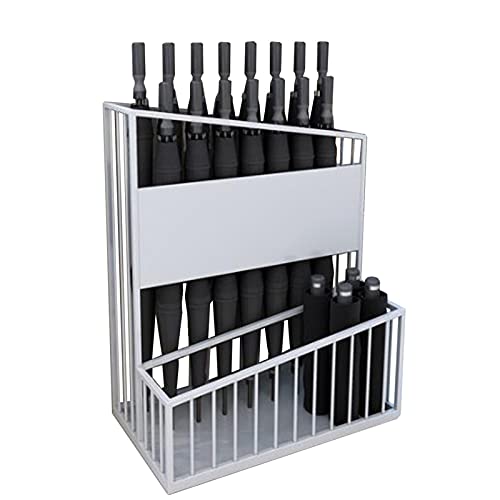 Stabiler und stilvoller Schirmständer – hält Regenschirme, ideal für Hotels, Büros, Banken, Schulen – kompakte Größe 36 x 25 x 50 cm, langlebiges und modernes Design (Bianco, 30 x 23 x 50 cm) von Generisch