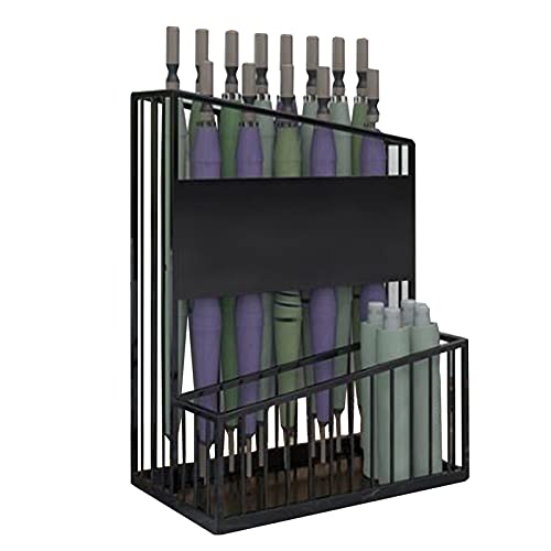 Stabiler und stilvoller Schirmständer – hält Regenschirme, ideal für Hotels, Büros, Banken, Schulen – kompakte Größe 36 x 25 x 50 cm, langlebiges und modernes Design (Nero, 36 x 25 x 50 cm) von Generisch