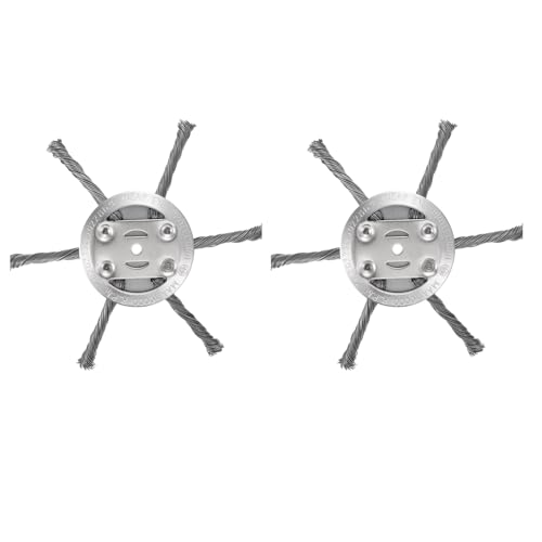 Stahldraht Rasentrimmer Kopf 2025 Neuer 6 Zoll Stahldraht Rasentrimmer Kopf Kompatibel mit den meisten Rasenmähern, werkzeuglose Installation Geeignet für Rasenmäher Deck von Generisch