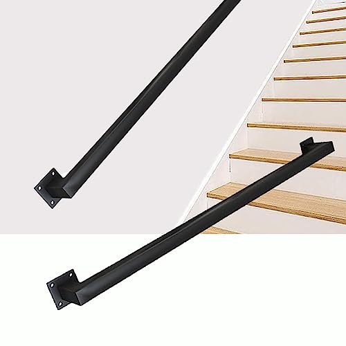 Stair il – Wandhalterung, schwarzes Schmiedeeisen-Banner für Innen- und Außentreppen, 1 m Metallgeländer, quadratisches Rohr im Industrie-Stil, langlebige und stilvolle Sicherheitslösung Stair il – Wandhalterung, schwarzes Schmiedeeisen-Banner für Innen- und Außentreppen, 1 m Metallgeländer, quadratisches Rohr im Industrie-Stil, langlebige und stilvolle Sicherheitslösung von Generisch