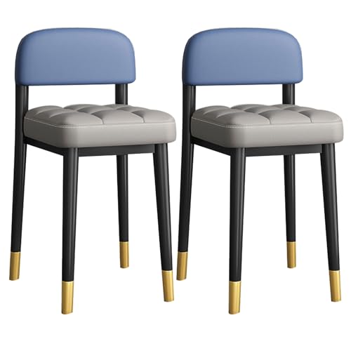 Stapelbare Hocker mit Rückenlehne, gepolsterter quadratischer Hocker mit Metallbeinen, für Esszimmer, Küche, Wohnzimmer, Klassenzimmer - 2er Set Stapelbare Hocker mit Rückenlehne, gepolsterter quadratischer Hocker mit Metallbeinen, für Esszimmer, Küche, Wohnzimmer, Klassenzimmer - 2er Set von Generisch
