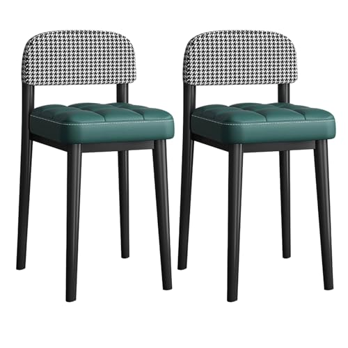Stapelbare Hocker mit Rückenlehne, gepolsterter quadratischer Hocker mit Metallbeinen, für Esszimmer, Küche, Wohnzimmer, Klassenzimmer - 2er Set Stapelbare Hocker mit Rückenlehne, gepolsterter quadratischer Hocker mit Metallbeinen, für Esszimmer, Küche, Wohnzimmer, Klassenzimmer - 2er Set von Generisch