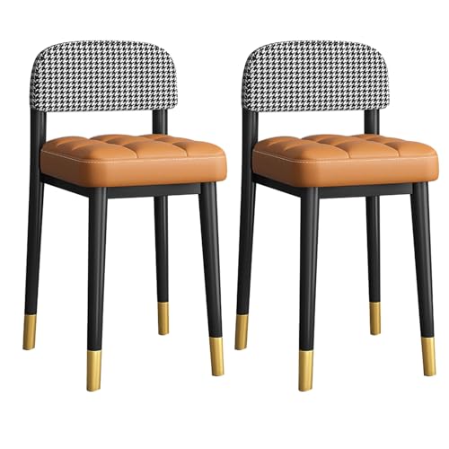 Stapelbare Hocker mit Rückenlehne, gepolsterter quadratischer Hocker mit Metallbeinen, für Esszimmer, Küche, Wohnzimmer, Klassenzimmer - 2er Set Stapelbare Hocker mit Rückenlehne, gepolsterter quadratischer Hocker mit Metallbeinen, für Esszimmer, Küche, Wohnzimmer, Klassenzimmer - 2er Set von Generisch