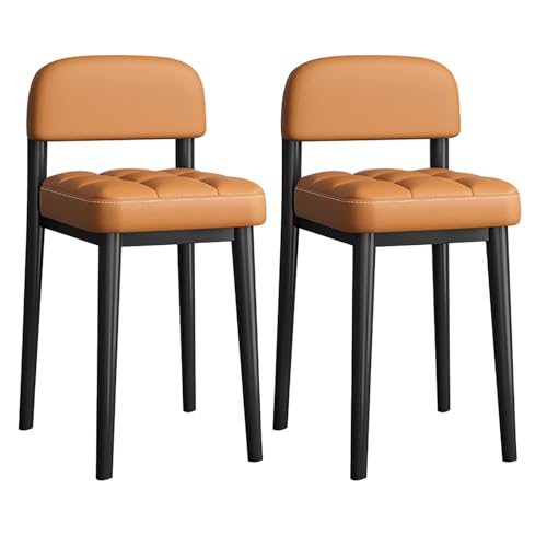 Stapelbare Hocker mit Rückenlehne, gepolsterter quadratischer Hocker mit Metallbeinen, für Esszimmer, Küche, Wohnzimmer, Klassenzimmer - 2er Set Stapelbare Hocker mit Rückenlehne, gepolsterter quadratischer Hocker mit Metallbeinen, für Esszimmer, Küche, Wohnzimmer, Klassenzimmer - 2er Set von Generisch