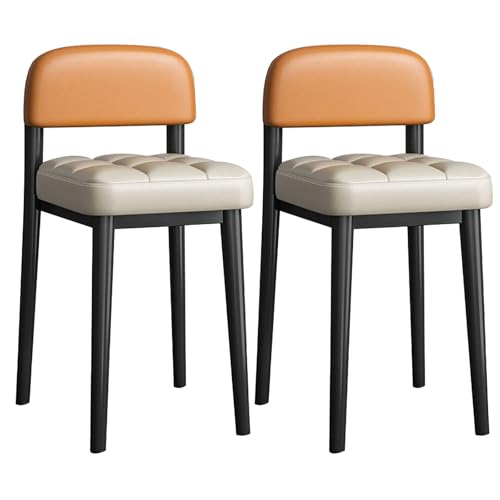 Stapelbare Hocker mit Rückenlehne, gepolsterter quadratischer Hocker mit Metallbeinen, für Esszimmer, Küche, Wohnzimmer, Klassenzimmer - 2er Set Stapelbare Hocker mit Rückenlehne, gepolsterter quadratischer Hocker mit Metallbeinen, für Esszimmer, Küche, Wohnzimmer, Klassenzimmer - 2er Set von Generisch