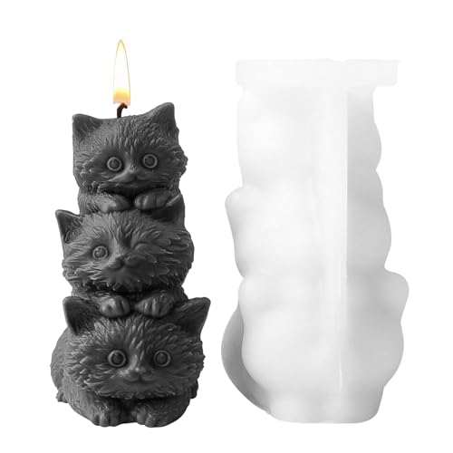 Stapelbare Katzen-Kerzenform, Silikon-Kerzenherstellung, wiederverwendbare Kerzengussform, stapelbare Kerzenform, Silikon-Kerzen-Bastelform, flexible Silikonform für Kerzen Stapelbare Katzen-Kerzenform, Silikon-Kerzenherstellung, wiederverwendbare Kerzengussform, stapelbare Kerzenform, Silikon-Kerzen-Bastelform, flexible Silikonform für Kerzen von Generisch