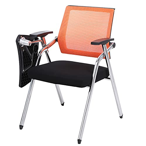 Stapelbare Konferenzraumstühle mit befestigtem Schreibtisch, zusammenklappbare Bürostühle mit ergonomischer Rückenlehne, ideal für Studenten und Büro von Generisch