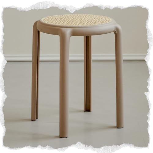 Stapelbare Rattan-Hocker – leicht, platzsparend für Küche, Esszimmer und Klassenzimmer von Generisch