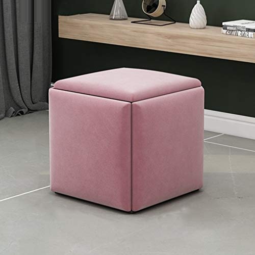 Stapelbare Sofa-Stuhl-Hocker-Kombination, 5-in-1-Sitzwürfel, Fußbank – atmungsaktive Wildleder-Fußstütze von Generisch