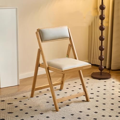 Stapelbare zusammenklappbare Esszimmerstühle – Küchenstühle aus Holz mit gepolsterten Kissen für Veranstaltungen und Büro, tragbare und zusätzliche Sitzlösung Stapelbare zusammenklappbare Esszimmerstühle – Küchenstühle aus Holz mit gepolsterten Kissen für Veranstaltungen und Büro, tragbare und zusätzliche Sitzlösung von Generisch