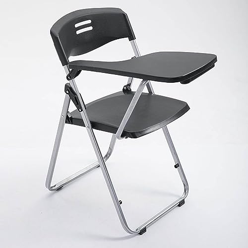 Stapelbarer, faltbarer Konferenzstuhl aus Kunststoff mit Tablet-Arm, Netz-Rückenlehne und gepolstertem Sitz, ideal für Büro, Schule, Klassenzimmer und Empfangsbereiche. von Generisch