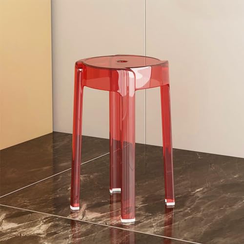 Stapelbarer Barhocker aus Acryl – Moderner rückenfreier Küchen- und Terrassenstuhl für den Innen- und Außenbereich – Thekenhöhe Design Stapelbarer Barhocker aus Acryl – Moderner rückenfreier Küchen- und Terrassenstuhl für den Innen- und Außenbereich – Thekenhöhe Design von Generisch