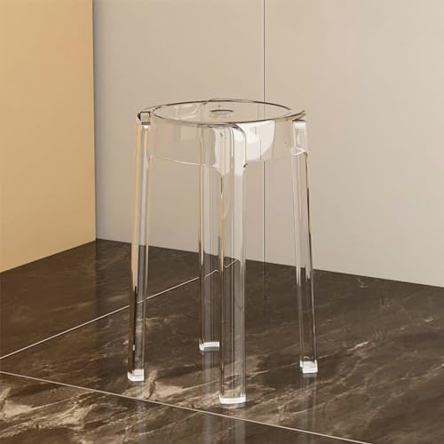 Stapelbarer Barhocker aus Acryl – Moderner rückenfreier Küchen- und Terrassenstuhl für den Innen- und Außenbereich – Thekenhöhe Design Stapelbarer Barhocker aus Acryl – Moderner rückenfreier Küchen- und Terrassenstuhl für den Innen- und Außenbereich – Thekenhöhe Design von Generisch