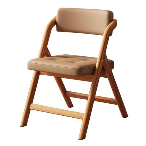 Stapelbarer Esszimmerstuhl mit Rückenlehne für Büro und Zuhause, modernes Design, bequeme Sitzgelegenheit (Khaki) von Generisch