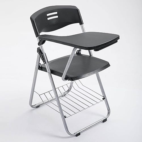 Stapelbarer Konferenzstuhl aus Kunststoff mit Tablet-Arm, Netz-Rückenlehne und gepolstertem Sitz für Büro, Schule, Klassenzimmer, Empfangstraining und Gastnutzung. von Generisch