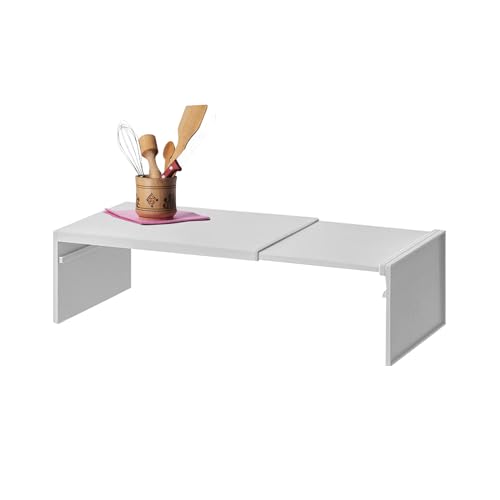 Stapelbarer Lagerregal - Einstellbarer Organizer, Erweiterbarer Küchenteiler | Frree Standing Counter Top Riser, starken Lastschrankeinsatz, Organizer -Tablett für Vorratsschrank unter Waschbeck von Generisch