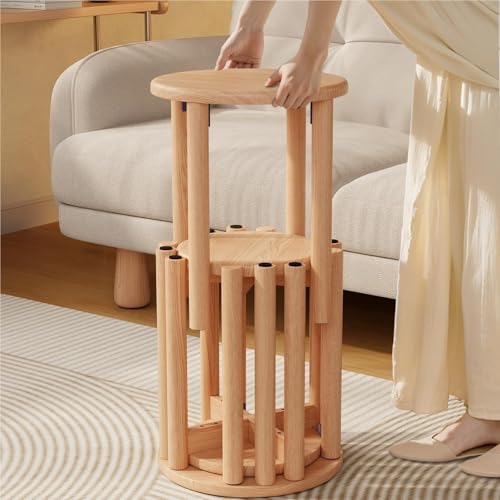 Stapelbares Hocker-Set, keine Installation erforderlich, vielseitige runde Hocker für Kücheninsel, Schlafzimmer, Wohnzimmer von Generisch