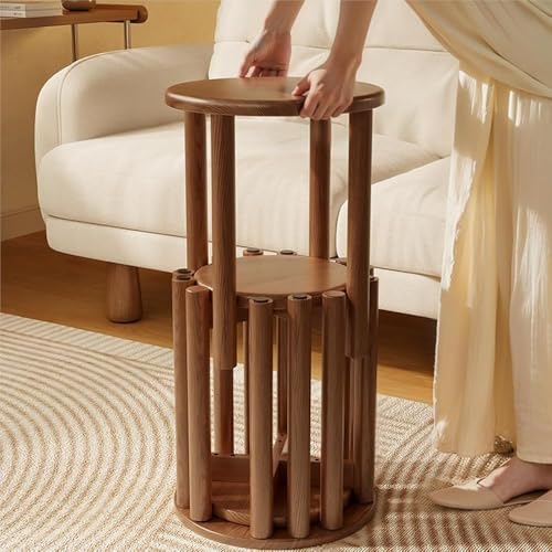 Stapelbares Hocker-Set, keine Installation erforderlich, vielseitige runde Hocker für Zuhause, Büro und Außenbereich von Generisch
