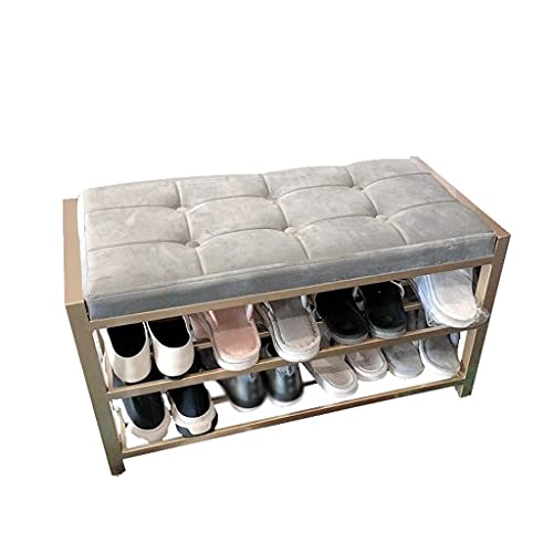 Stapelbares Schuhregal mit Sitzhocker für Schlafzimmer, Wohnzimmer, Korridor, Schuhnizer und Wickelständer für Glückssuchende und Lichtjäger von Generisch