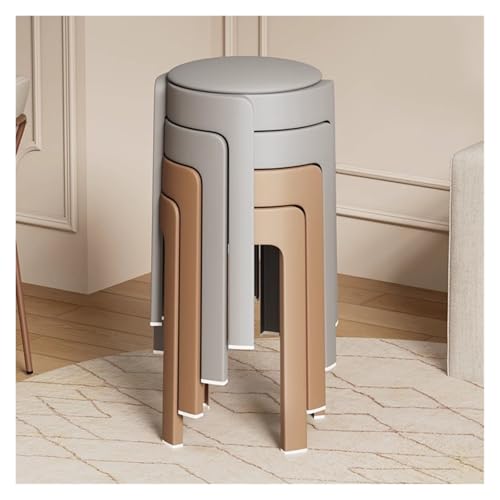 Stapelhocker 4er Set - Leichte Kunststoff Küchenstühle Nesting Design für Restaurants, Schulen und Partys - Vielseitige Esstisch Hocker von Generisch