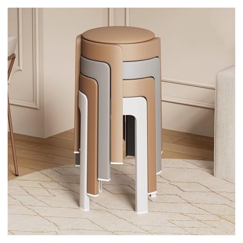 Stapelhocker 4er Set - Leichte Kunststoff Küchenstühle Nesting Design für Restaurants, Schulen und Partys - Vielseitige Esstisch Hocker von Generisch