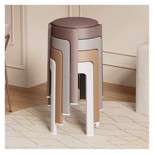 Stapelhocker 4er Set - Leichte Kunststoff Küchenstühle Nesting Design für Restaurants, Schulen und Partys - Vielseitige Esstisch Hocker von Generisch
