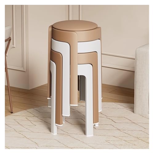 Stapelhocker 4er Set - Leichte Kunststoff Küchenstühle Nesting Design für Restaurants, Schulen und Partys - Vielseitige Esstisch Hocker von Generisch