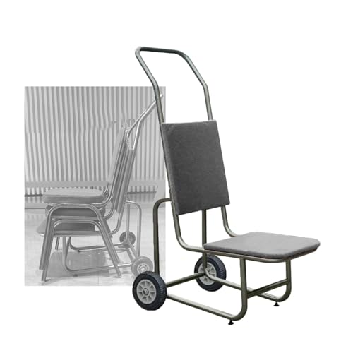 Stapelstuhl mit 20,3 cm großen Rädern, einfacher Transport, für Bankette, Clubs, Geburtstage und Hotels, perfekt für Veranstaltungen und Meetings (Farbe 1) von Generisch