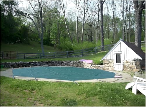 Staubdichte Poolsicherheitsabdeckung mit Messingankern & Installationskit - Winterschutz für Innenpools von Generisch