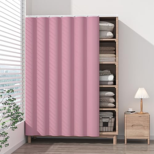 Staubdichte Vorhänge für Schuhregale und Bücherregale, Verdunkelung, einfaches Design, offene Schrankvorhänge mit Schienen, staubabweisend, vielseitige Aufbewahrungslösungen Staubdichte Vorhänge für Schuhregale und Bücherregale, Verdunkelung, einfaches Design, offene Schrankvorhänge mit Schienen, staubabweisend, vielseitige Aufbewahrungslösungen von Generisch