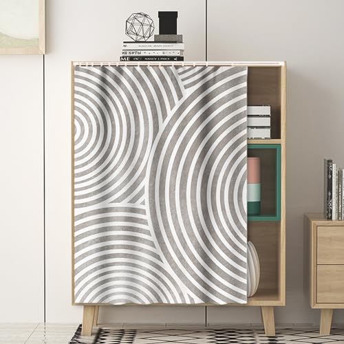 Staubdichter Bücherregal Regalvorhang Sichtschutz für Küche und Bad, Gleitschienen-Design, Staubschutz für Regale und Schränke von Generisch