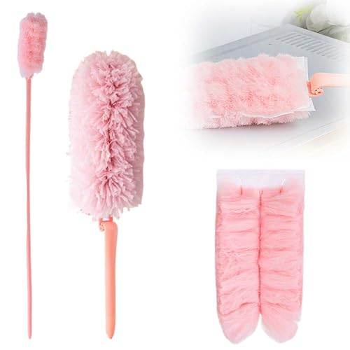 Staubwedel Nachfüllpackungen Set, Staubmagnet Staubtücher mit Tücher, Staubmagnet Nachfüllung für Tierhaare Staub Mehrweg Staubtücher Set für Haushalt Und Reinigu Nachhaltige Reinigung (Staubwedel A) von Generisch