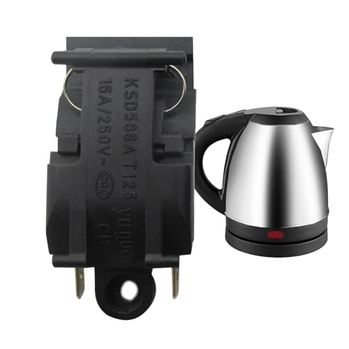 Steam Electric Kettle Button, Thermostat Part, Safety Protection Accessory, Fits Temperature Control System, Replacement Boil Function, 1 Piece Black, Kitchen Home Appliance von Generisch