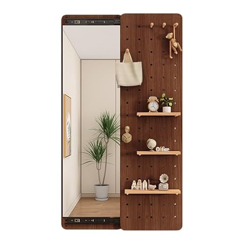 Stecktafel-Aufbewahrungsset aus Holz - Modulares Ausstellungsregal mit Spiegel, geeignet für die Wandmontage, ideal für Heimdekorationen und Bürostudium von Generisch