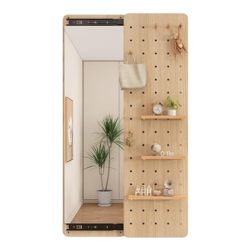 Stecktafel-Aufbewahrungsset aus Holz - Modulares Ausstellungsregal mit Spiegel, geeignet für die Wandmontage, ideal für Heimdekorationen und Bürostudium von Generisch