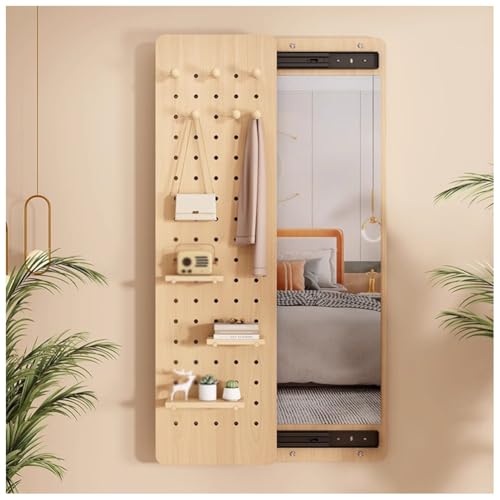 Stecktafel-Organizer aus Holz mit Spiegel in voller Länge, 2-in-1-Design für platzsparende Aufbewahrung und stilvolle Dekoration, ideal für Eingänge, Schlafzimmer und Büros Stecktafel-Organizer aus Holz mit Spiegel in voller Länge, 2-in-1-Design für platzsparende Aufbewahrung und stilvolle Dekoration, ideal für Eingänge, Schlafzimmer und Büros von Generisch