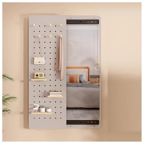 Stecktafel-Organizer aus Holz mit Spiegel in voller Länge, 2-in-1-Design für platzsparende Aufbewahrung und stilvolle Dekoration, ideal für Eingänge, Schlafzimmer und Büros Stecktafel-Organizer aus Holz mit Spiegel in voller Länge, 2-in-1-Design für platzsparende Aufbewahrung und stilvolle Dekoration, ideal für Eingänge, Schlafzimmer und Büros von Generisch