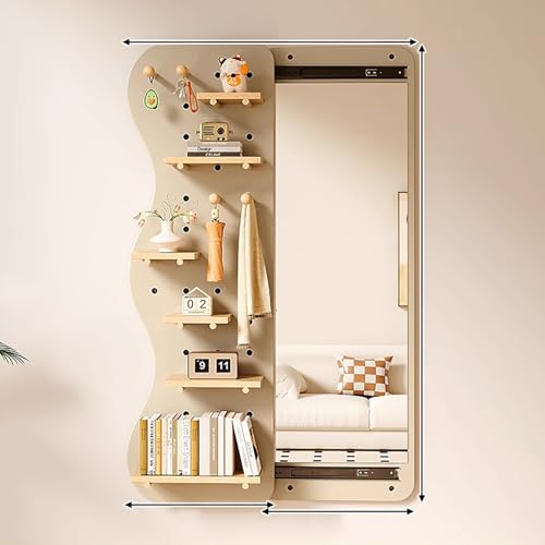 Stecktafel-Organizer aus Holz mit unsichtbarem Spiegel in voller Länge, Stecktafel-Set mit Zubehör für Zuhause und Büro von Generisch