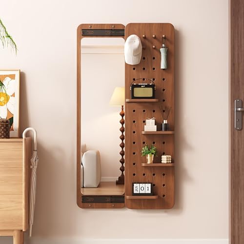 Stecktafel-Organizer aus Holz mit unsichtbarem Spiegel in voller Länge, platzsparende Wandaufbewahrungslösung für Zuhause und Büro Stecktafel-Organizer aus Holz mit unsichtbarem Spiegel in voller Länge, platzsparende Wandaufbewahrungslösung für Zuhause und Büro von Generisch