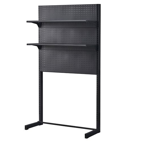 Stecktafel-Präsentationsständer aus Metall – freistehender L-förmiger Organizer, multifunktionales Design, 2 Ebenen, 121,9 x 165,1 cm, ideal für Einzelhandel, Handwerk und Heimgebrauch Stecktafel-Präsentationsständer aus Metall – freistehender L-förmiger Organizer, multifunktionales Design, 2 Ebenen, 121,9 x 165,1 cm, ideal für Einzelhandel, Handwerk und Heimgebrauch von Generisch