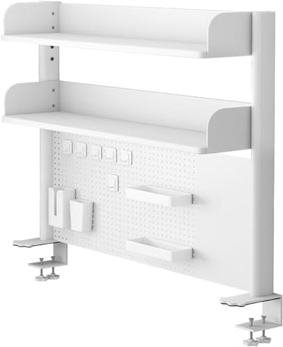 Stecktafel-Schreibtisch-Organizer aus Holz mit Klemme für Büroarbeitsplatz, Regal und Arbeitsplatzverlängerung, ideal für Gaming-Schreibtisch und Schreibtisch-Regalsystem von Generisch