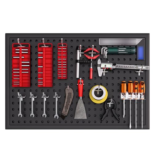 Stecktafel-Wandpaneele aus Metall – langlebige Werkzeug-Aufbewahrungshalter für Zuhause, Büro, Garage und Werkstatt von Generisch