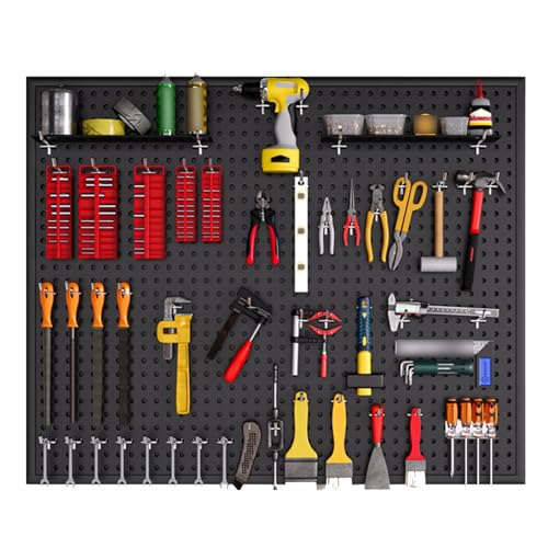 Stecktafel-Wandpaneele aus Metall – langlebige Werkzeug-Aufbewahrungshalter für Zuhause, Büro, Garage und Werkstatt von Generisch