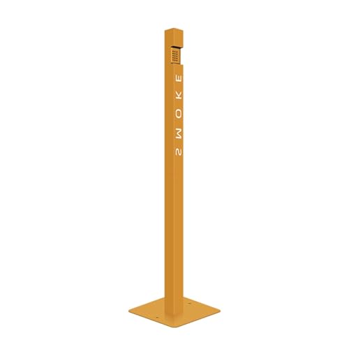 Stehender Aschenbecher for den Außenbereich, freistehender Mülleimer for Zigarettenstummel, Metallbehälter for Zigarettenstummel, for Kreuzungsparks, Bahnhofsplätze(Orange) von Generisch