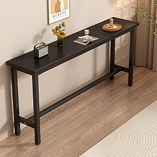 Stehtisch aus Massivholz mit Metallrahmen, ideal für Zuhause, Restaurant und Bartheke, Höhe Frühstückstisch für Küche, Kneipe, Tisch für Essbereich (Stühle separat erhältlich) von Generisch