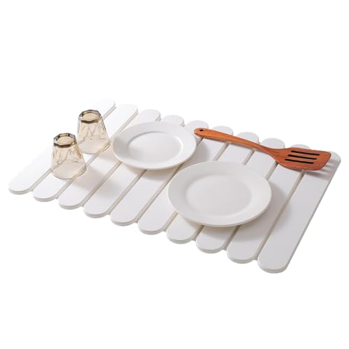 Stein Trockenmatte für Küchenarbeitsplatte,Trockenmatte zum Geschirr Trocknen auf Küchenarbeitsplatte - Absorbmatte Mit Ästhetischem Design Für Kaffeebereich Zuhause Badezimmer Waschtisch von Generisch
