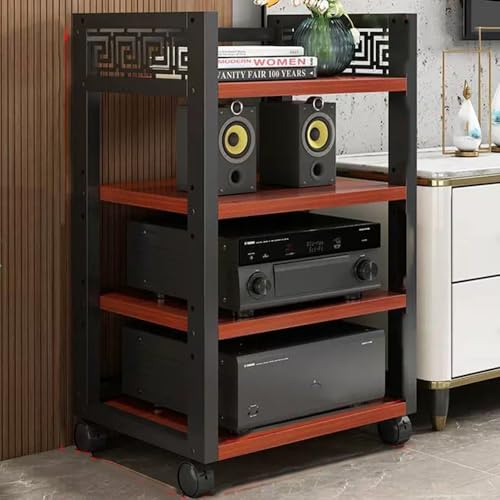 Stereo-Schrank, AV-Ständer, mehrstöckiger Medienturm mit verstellbaren Eckregalen, rollendes Audio-Rack für Heimkino, bodenstehende HiFi-Komponentenaufbewahrung, CD-Player kompatibel Stereo-Schrank, AV-Ständer, mehrstöckiger Medienturm mit verstellbaren Eckregalen, rollendes Audio-Rack für Heimkino, bodenstehende HiFi-Komponentenaufbewahrung, CD-Player kompatibel von Generisch