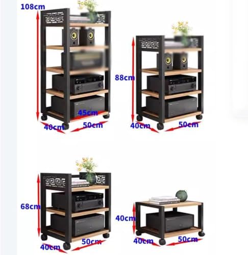 Stereoschrank Komponente Medien Ständer Audio Rack Rolling Audio Tower Bodenstehend Audio Schrank CD Player Ständer Einstellbar Eckregal Stereoschrank Komponente Medien Ständer Audio Rack Rolling Audio Tower Bodenstehend Audio Schrank CD Player Ständer Einstellbar Eckregal von Generisch