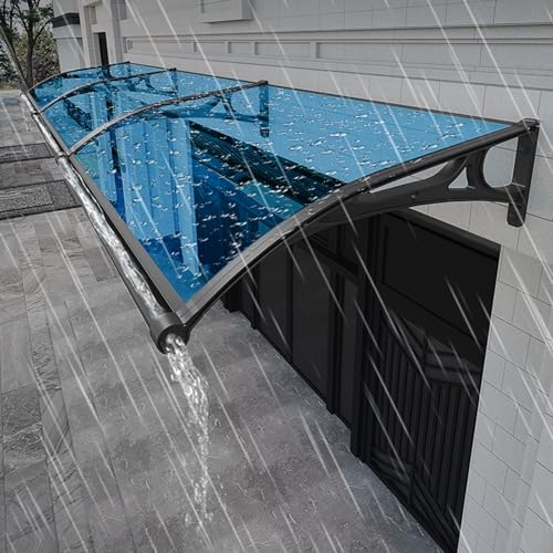 Stilvoll Modernes Blaues Türvordach, wetterbeständiges Vorzelt für den Vordereingang, UV-Schutz & Regenschutz, großer Terrassen-Überkopfschutz (120 x 420 cm/47 x 165) von Generisch