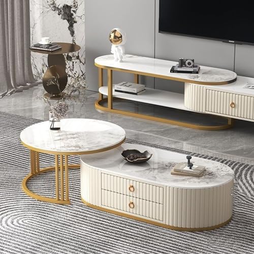 Stilvolle, moderne Couchtische, 2er-Set, für Wohnzimmer, Büro, Balkon, perfekte Heimdekoration, Akzentstück Stilvolle, moderne Couchtische, 2er-Set, für Wohnzimmer, Büro, Balkon, perfekte Heimdekoration, Akzentstück von Generisch